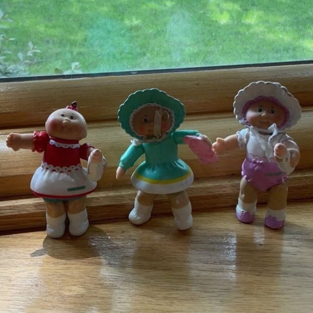 Vintage Cabbage Patch Kids Doll Figures Articulated Baby Collectible 1984 Rubber